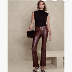 Banana Republic Low Rise Bootcut Vegan Leather Pant NWOT